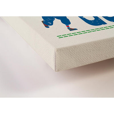 Play All Day - Football Stretched Canvas Wall Art - Twinkle Twinkle Little One