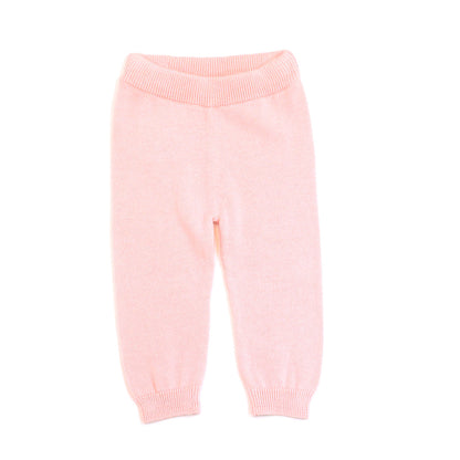 Milan Classic Ruffle Knit Baby Pullover Sweater & Pant Set - Blush Pink - Twinkle Twinkle Little One