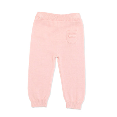 Milan Classic Ruffle Knit Baby Pullover Sweater & Pant Set - Blush Pink - Twinkle Twinkle Little One