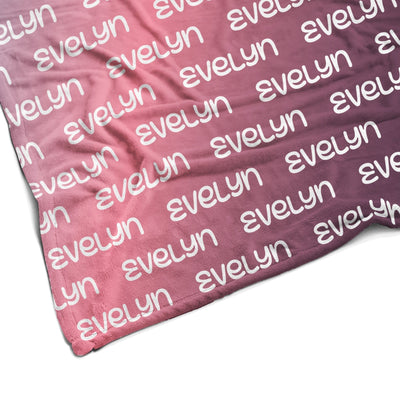 Sugar + Maple Plush Minky Fleece Personalized Blanket | Princess Ombre - Twinkle Twinkle Little One