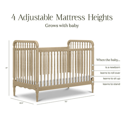 Namesake Liberty 3-in-1 Convertible Spindle Crib with Toddler Bed Conversion Kit