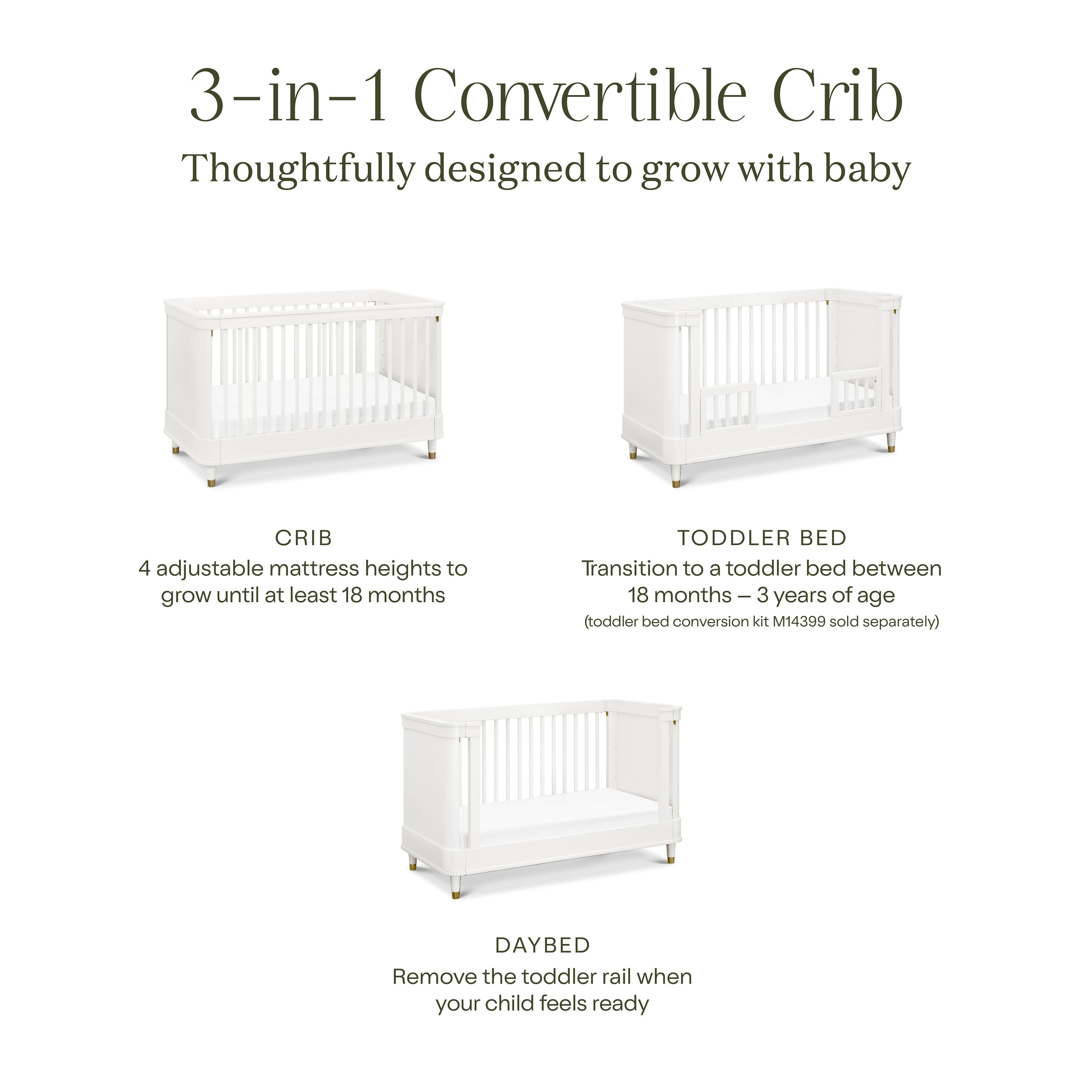 Namesake Tanner 3-in-1 Convertible Crib