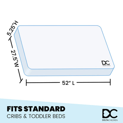 Spring Breeze Mattress - Breathable Baby Crib and Toddler Mattress with Cloud Core - Twinkle Twinkle Little One