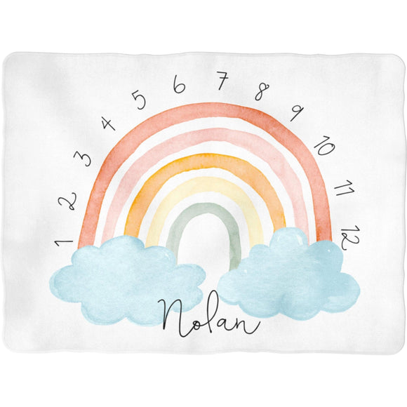 Sugar + Maple Backdrop Blanket | Primary Rainbow Milestone - Twinkle Twinkle Little One