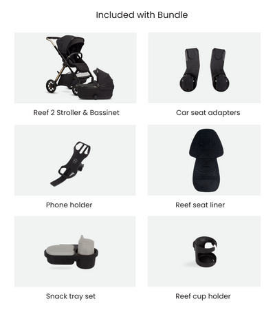 Silver Cross Reef 2 Stroller Accessory Bundle + Bassinet