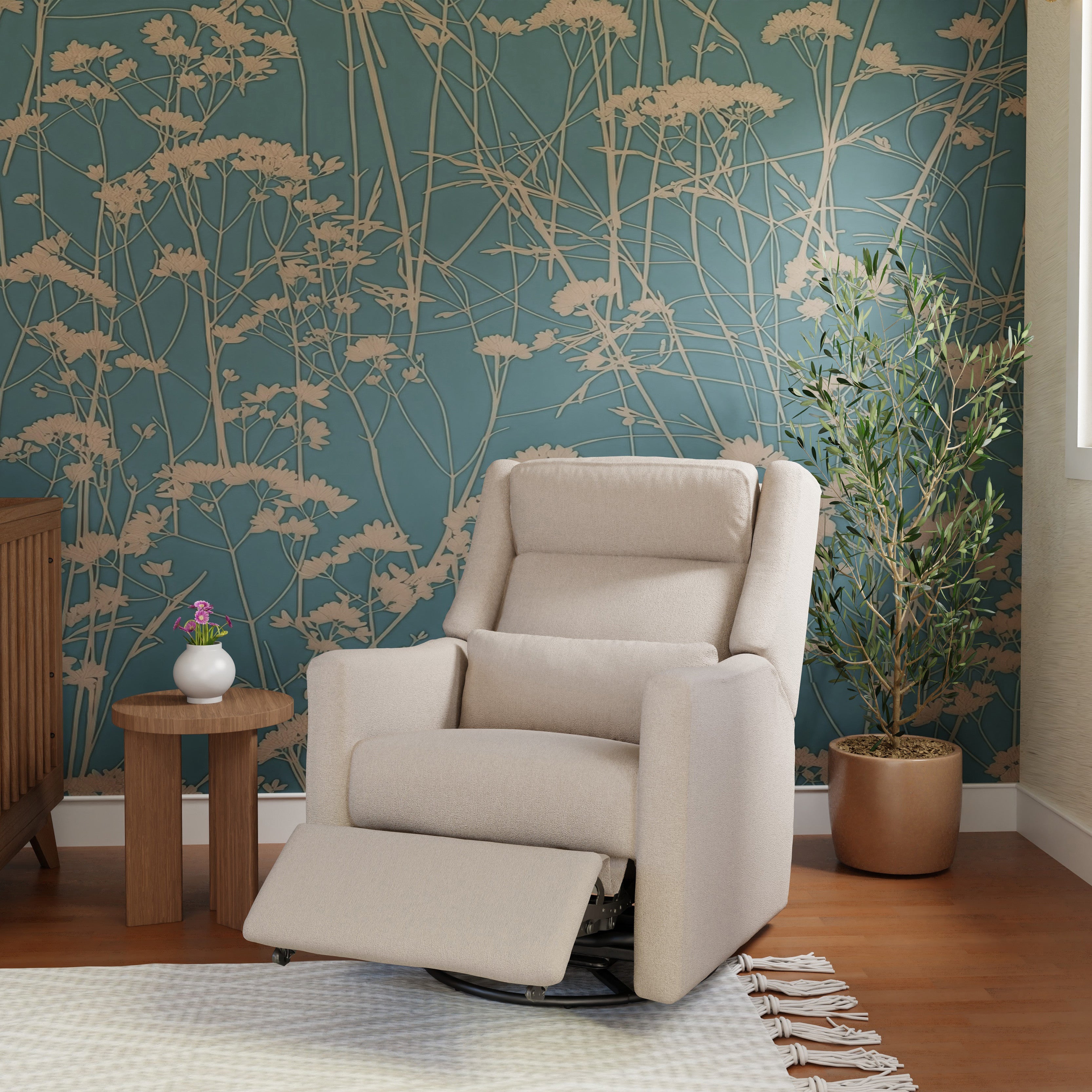 Babyletto Kiwi Plus Power Recliner and Swivel Glider with Power Adjustable Headrest and USB Port