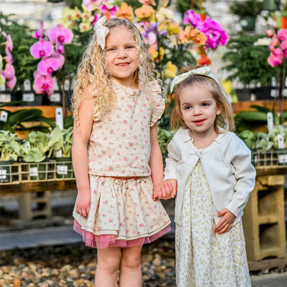 Lola Top & Tutu Skirt Set - Rose Bouquet - Rose - Twinkle Twinkle Little One