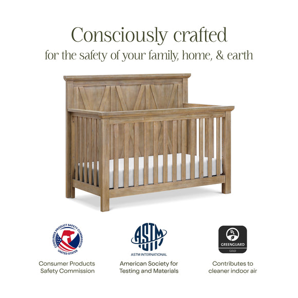 Monogram by Namesake Emory Farmhouse 4-in-1 Convertible Crib - Twinkle Twinkle Little One