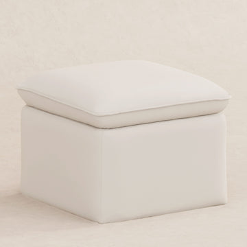 Babyletto Cali Storage Ottoman in Eco-Performance Fabric | Water Repellent & Stain Resistant - Twinkle Twinkle Little One
