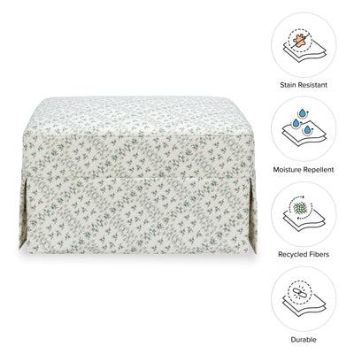 Sarah Flint x Namesake Crawford Gliding Ottoman in Eco-Performance Fabric | Water Repellent & Stain Resistant