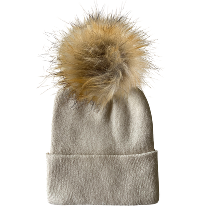 Baby's First Faux Fur Pom Hat - Twinkle Twinkle Little One