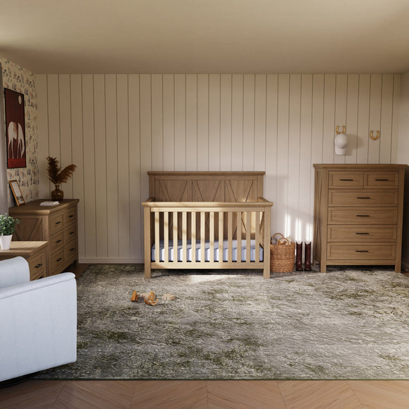 Monogram by Namesake Emory Farmhouse 4-in-1 Convertible Crib - Twinkle Twinkle Little One