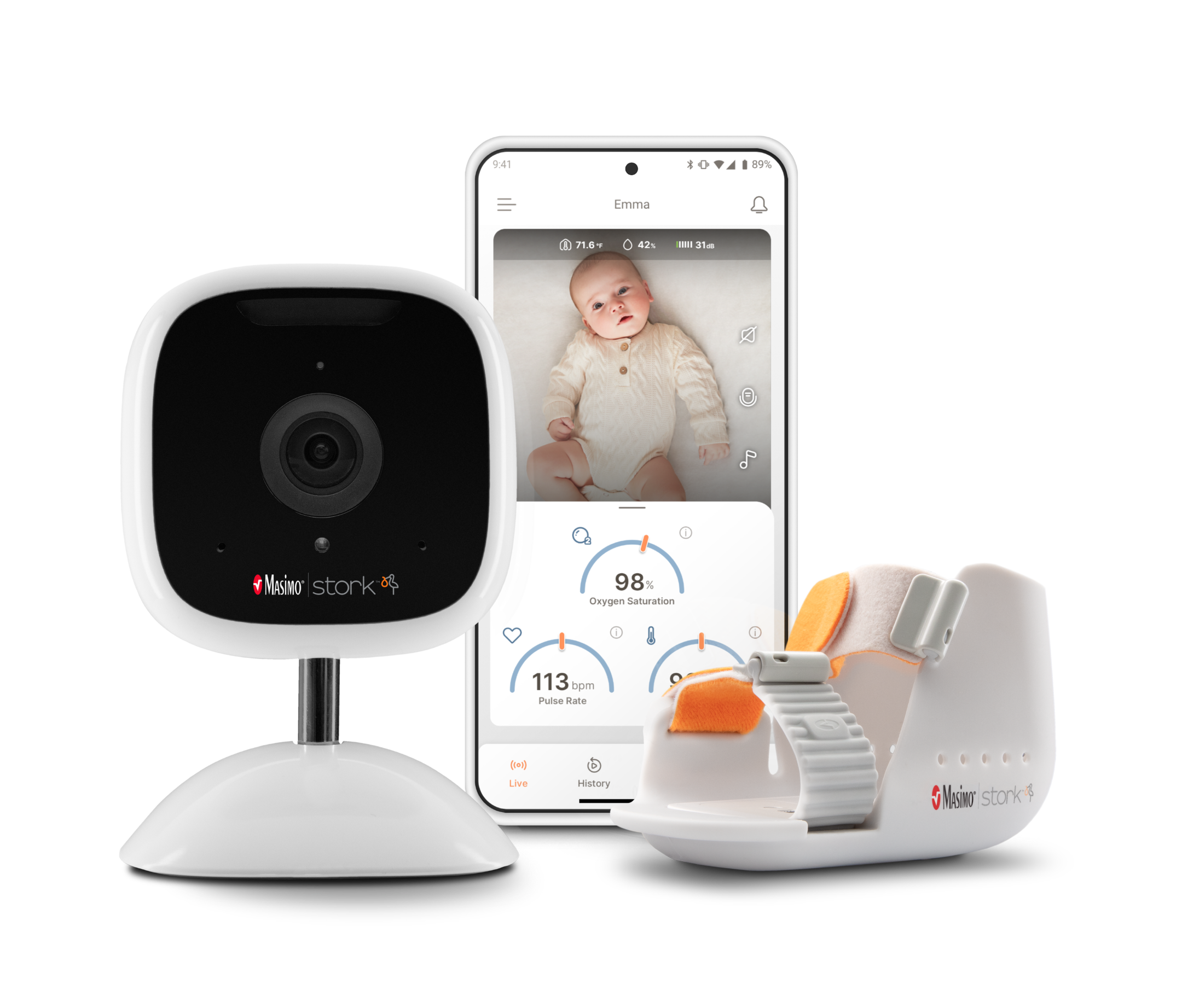 Masimo Stork Vital+ Baby Monitoring System - Twinkle Twinkle Little One