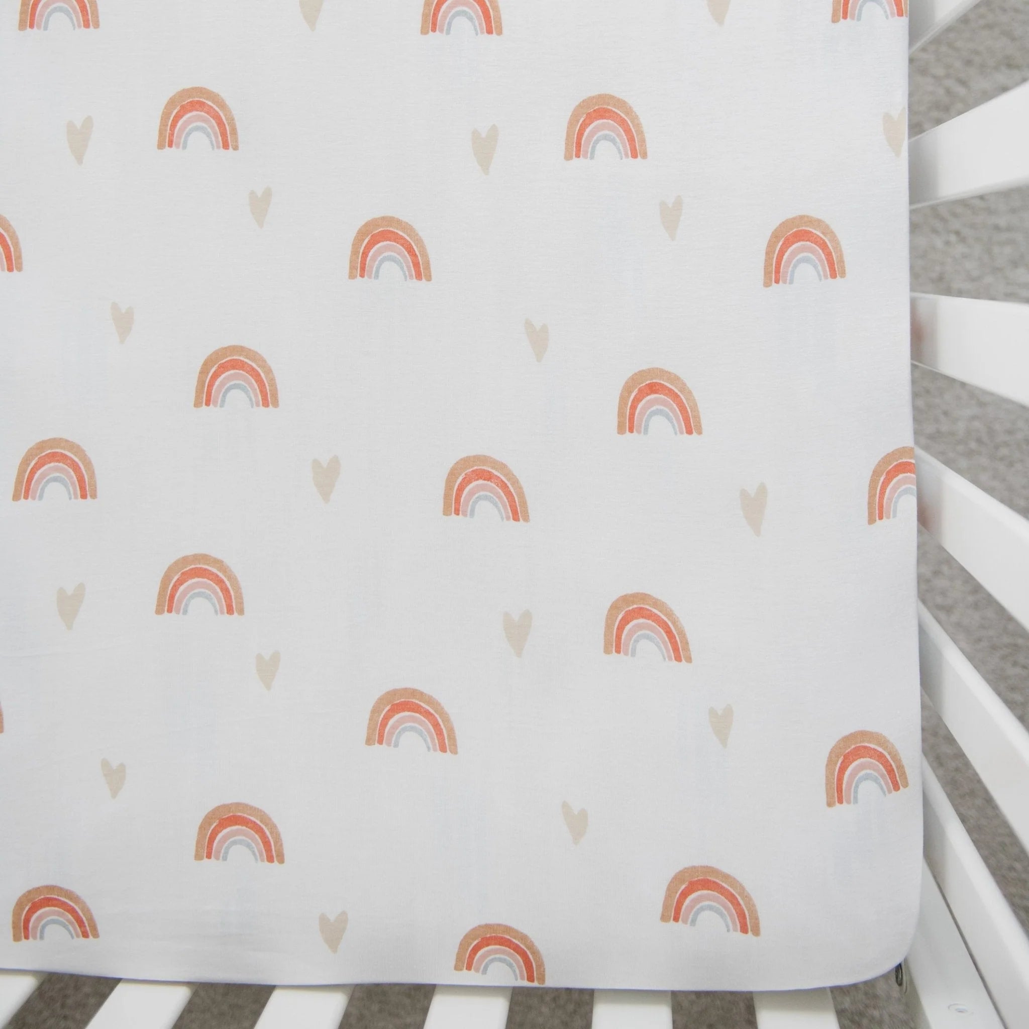 Over the Rainbow Stretchy Crib Sheet - Twinkle Twinkle Little One