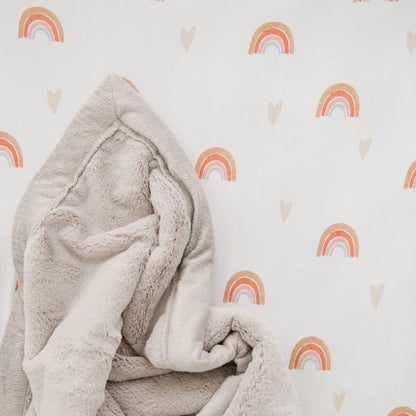 Over the Rainbow Stretchy Crib Sheet - Twinkle Twinkle Little One