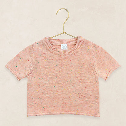 Lou Lou & Company KNIT SHORT SLEEVE TEE & KNIT SHORTS Set - PETAL SPECKLE - Twinkle Twinkle Little One