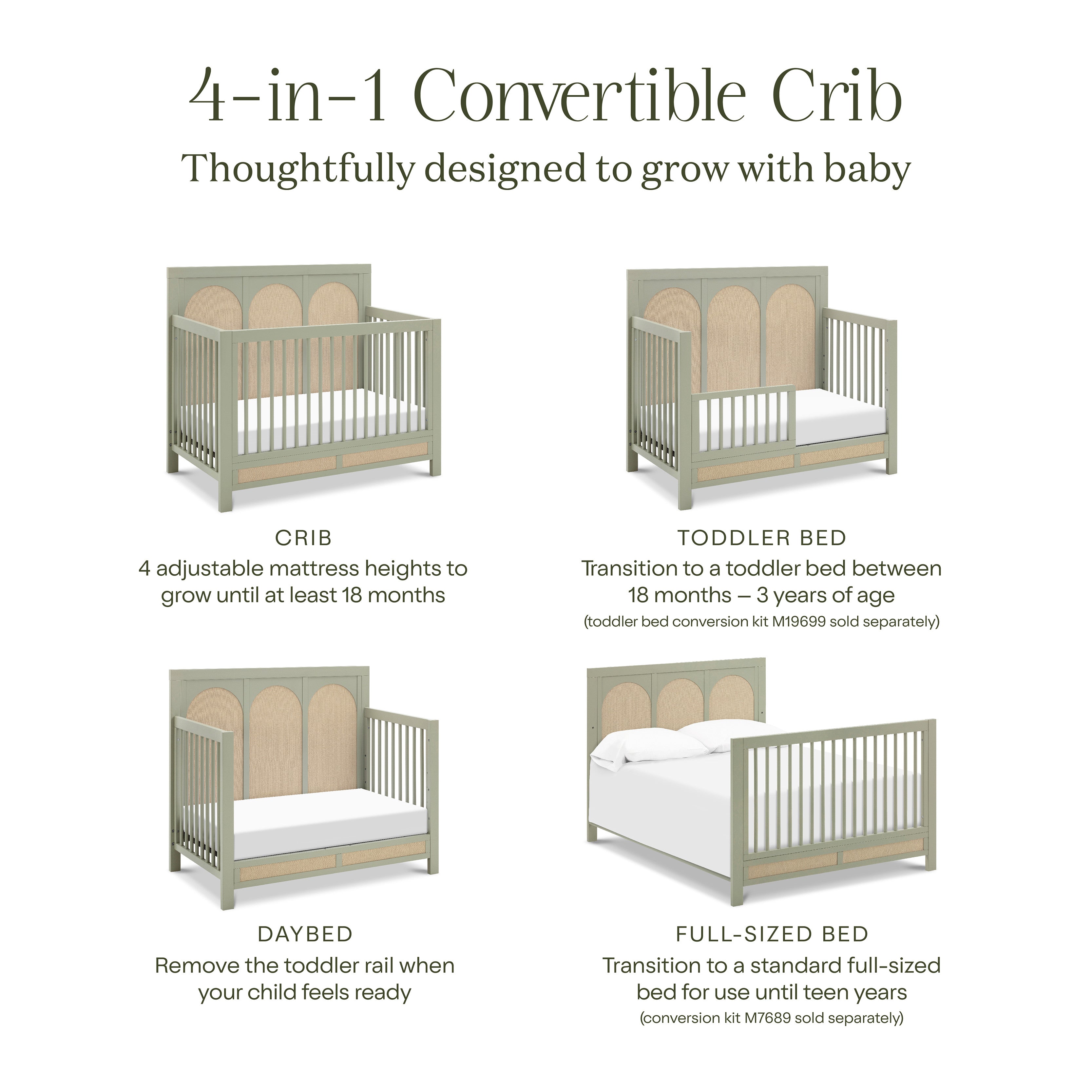 Namesake Eloise 4-in-1 Convertible Crib - Twinkle Twinkle Little One
