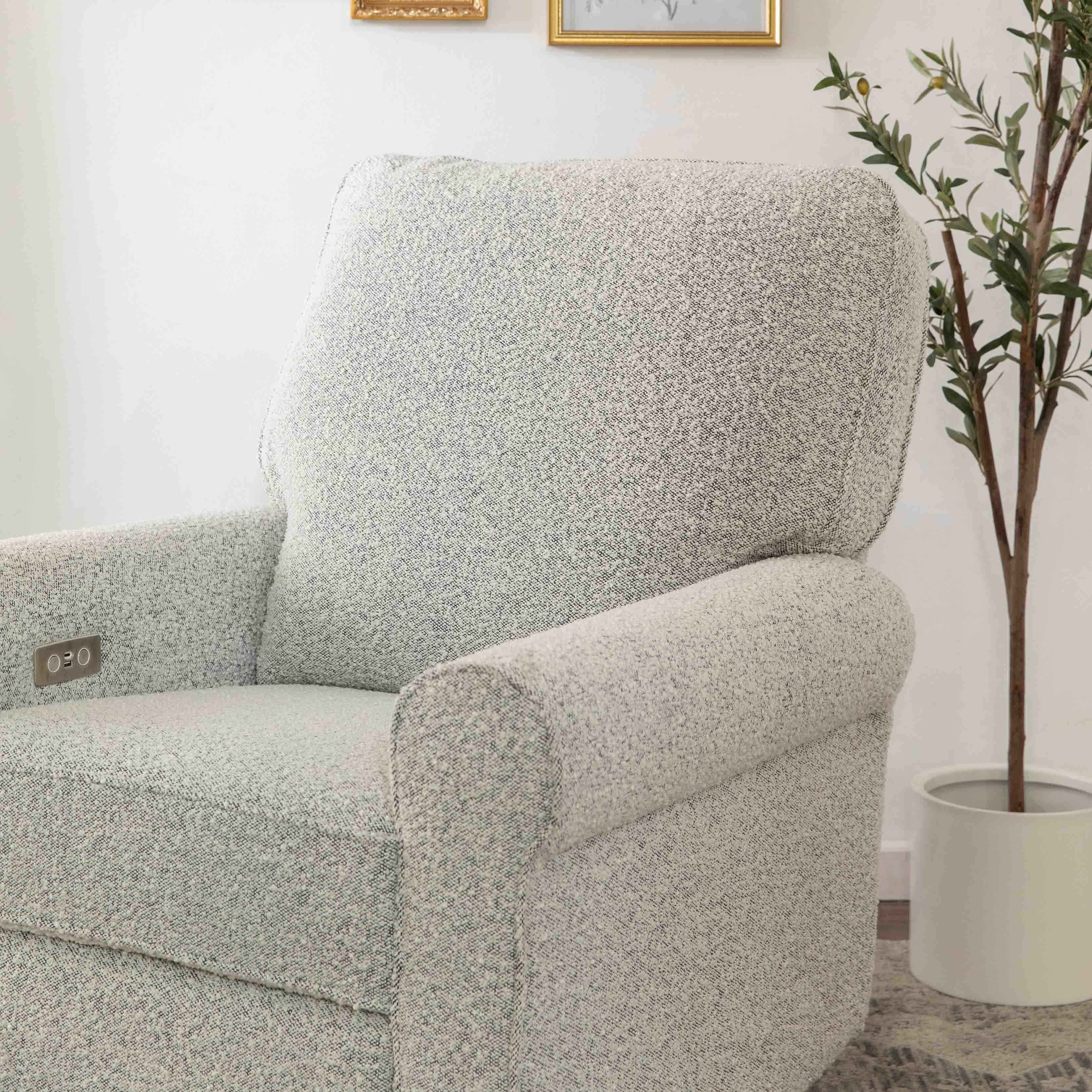 Monogram by Namesake Monroe Power Recliner and Swivel Glider in Boucle - Twinkle Twinkle Little One