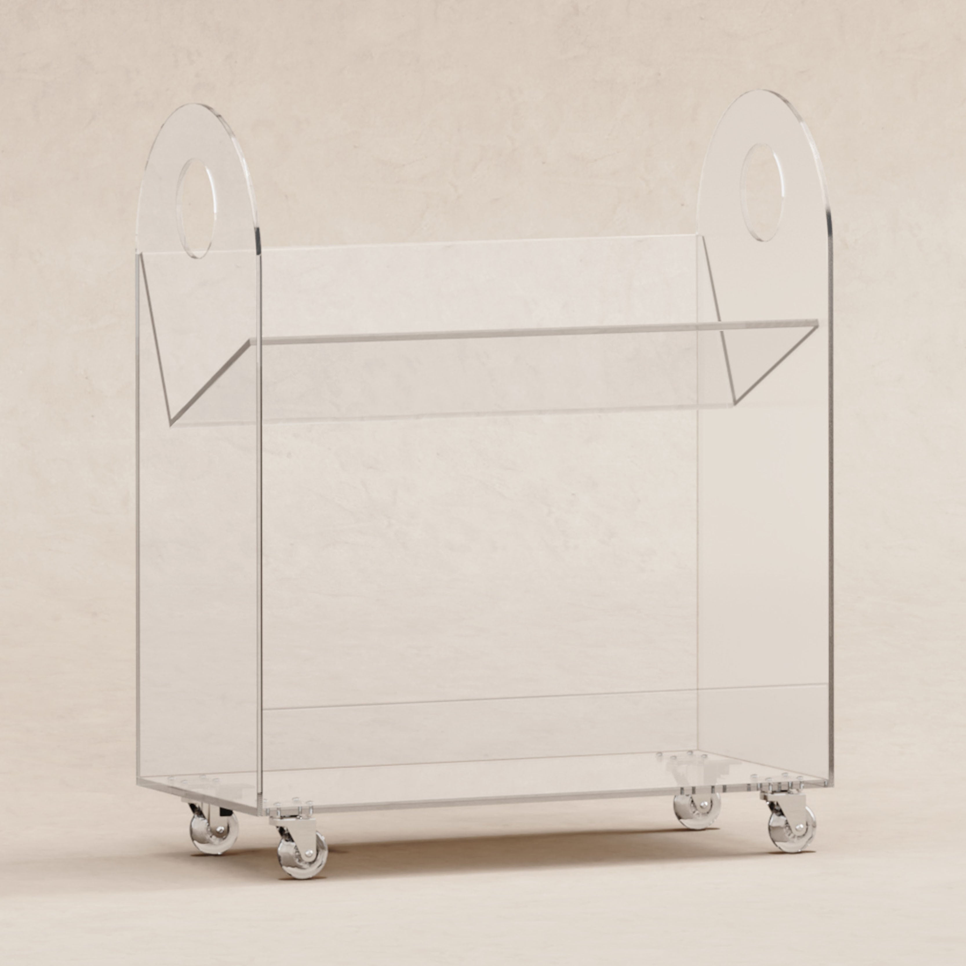 Babyletto Presto Acrylic Bookcase and Cart - Twinkle Twinkle Little One