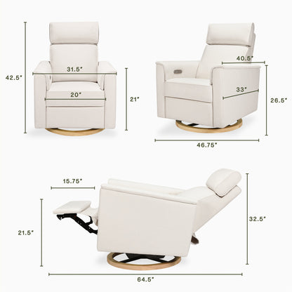 Namesake Willa Plus Power Glider Recliner + Power Headrest