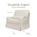 Namesake Crawford Pillowback Chair and a Half Comfort Swivel Glider - Twinkle Twinkle Little One