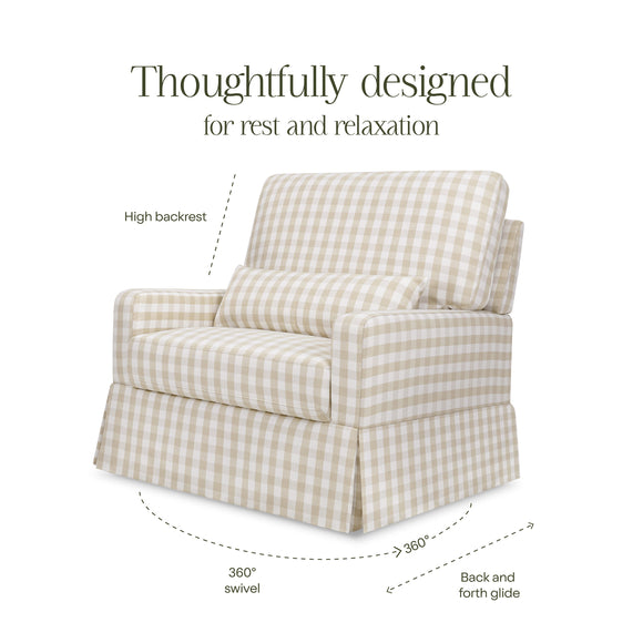 Namesake Crawford Pillowback Chair and a Half Comfort Swivel Glider - Twinkle Twinkle Little One