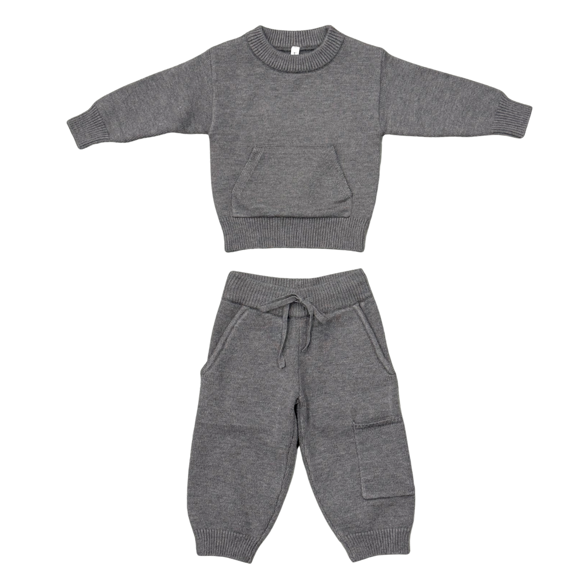 Heather Grey Boys Knit Set