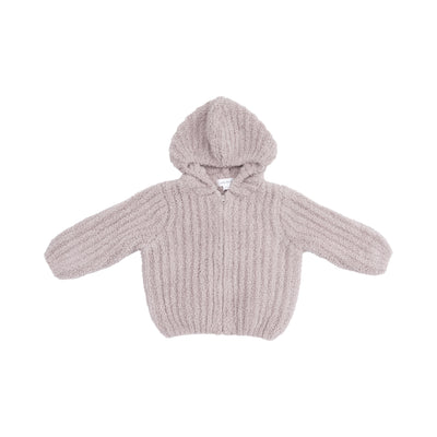 Chenille Hooded Jacket - Striped Stone
