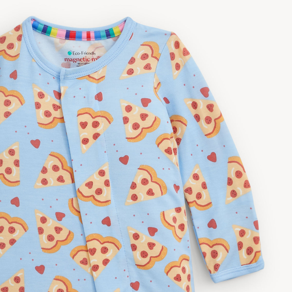 Pizza My Heart Blue Modal Magnetic Footie