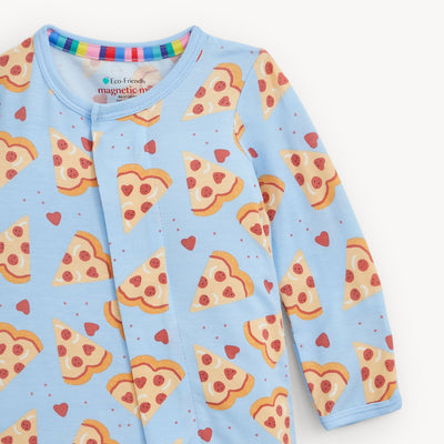 Pizza My Heart Blue Modal Magnetic Footie