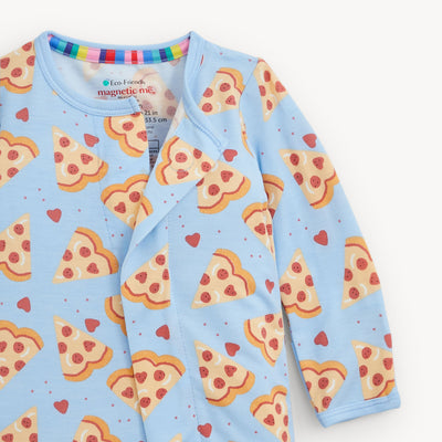 Pizza My Heart Blue Modal Magnetic Footie