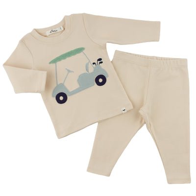 Two Piece Set - Golf Cart Applique - Natural