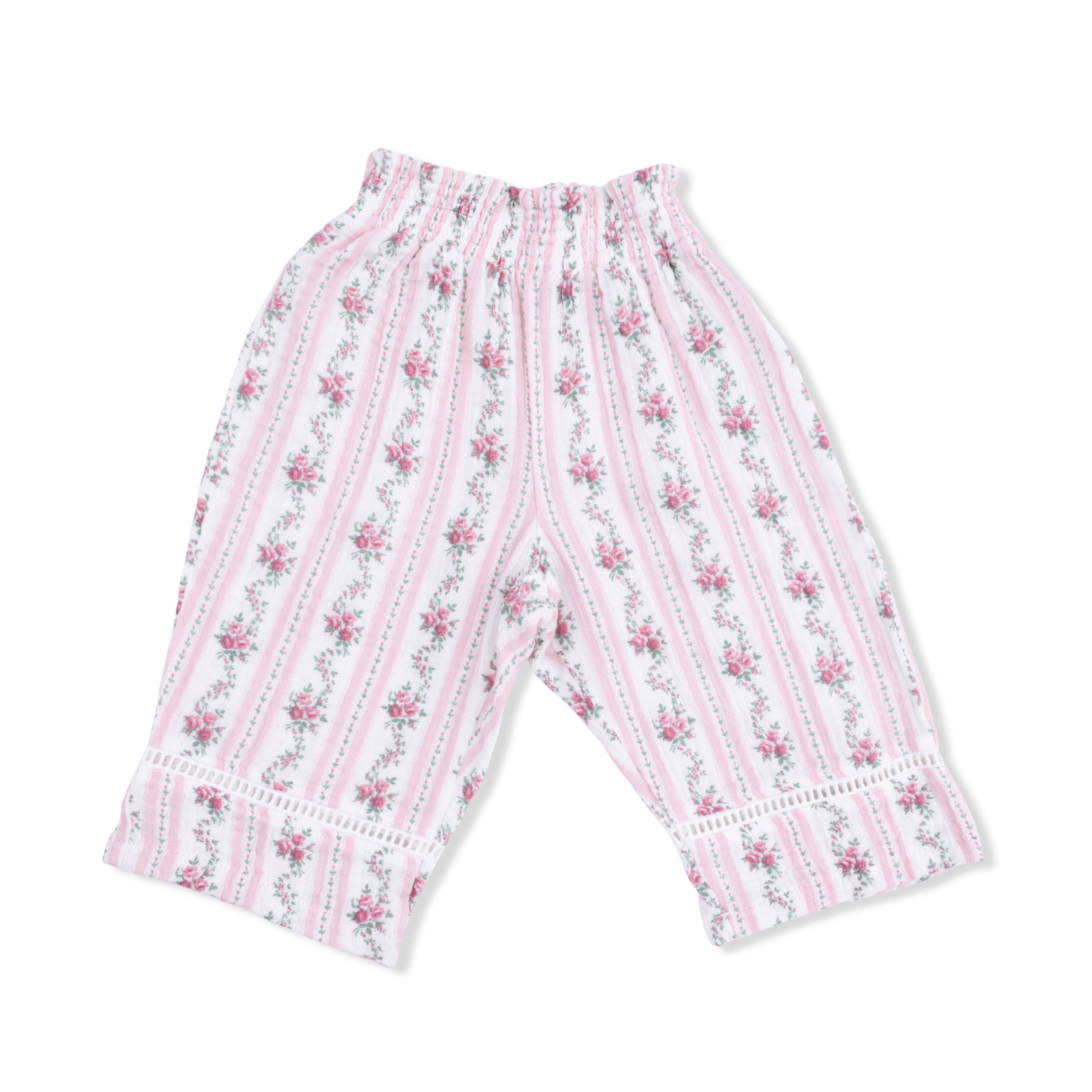 Peplum Tank And Smocked Waist Pants - Winding Roses Stripe