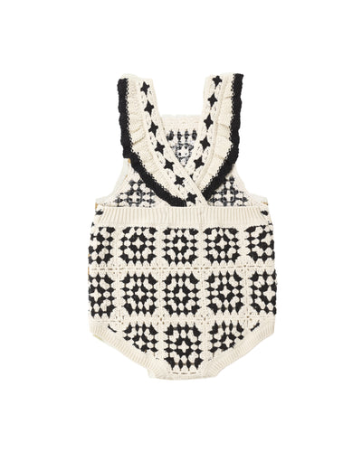 Rylee + Cru Crochet Romper || Abstract