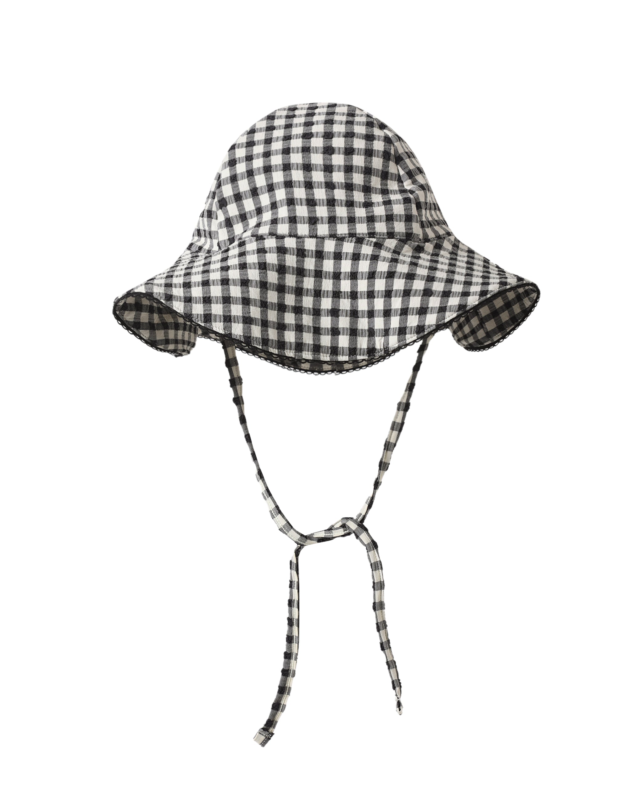 Rylee + Cru Swim Hat || Black Gingham