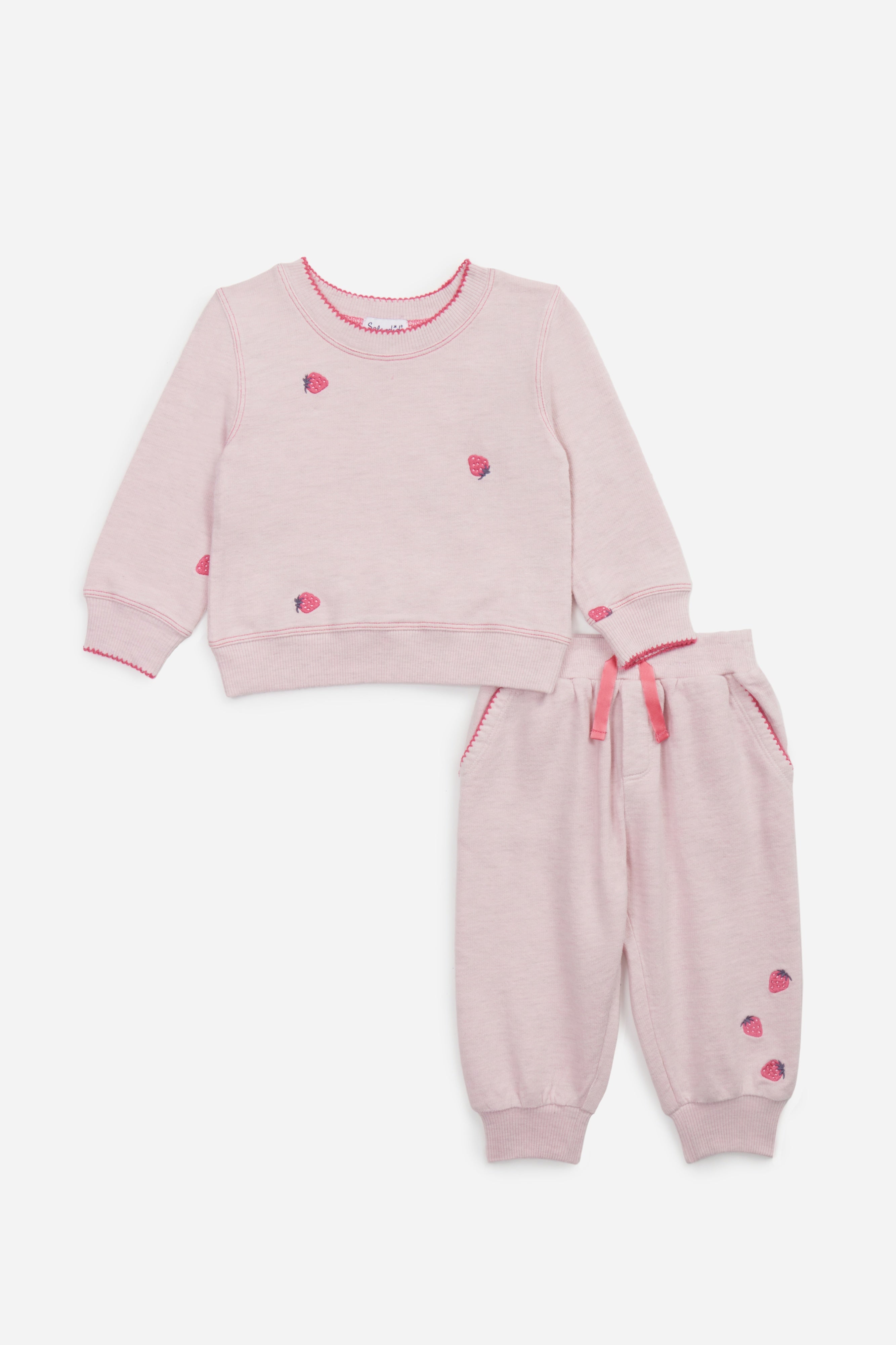 Infant Girl Berry Sweet Pullover Set