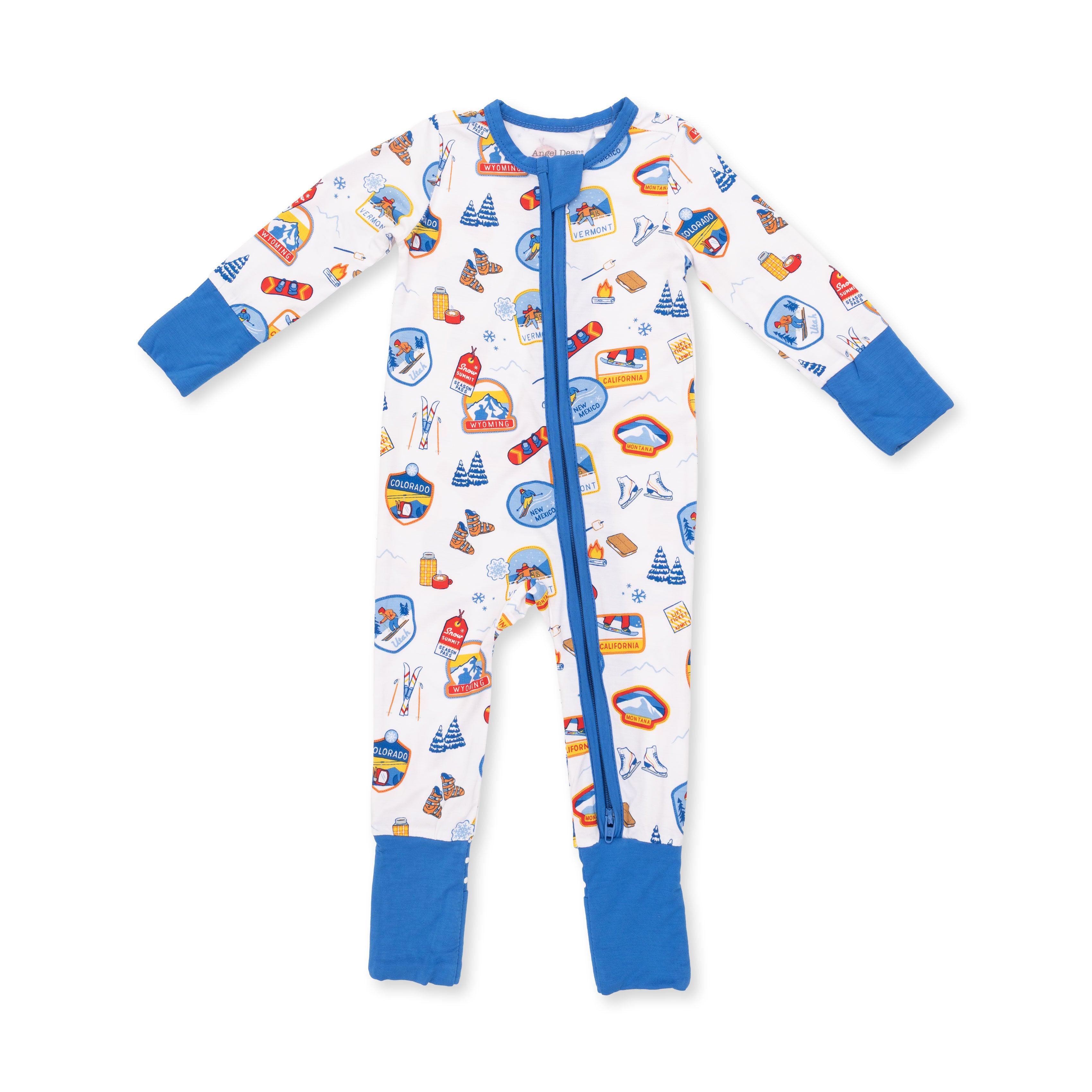 Angel Dear Vintage Ski Patches Convertible Romper