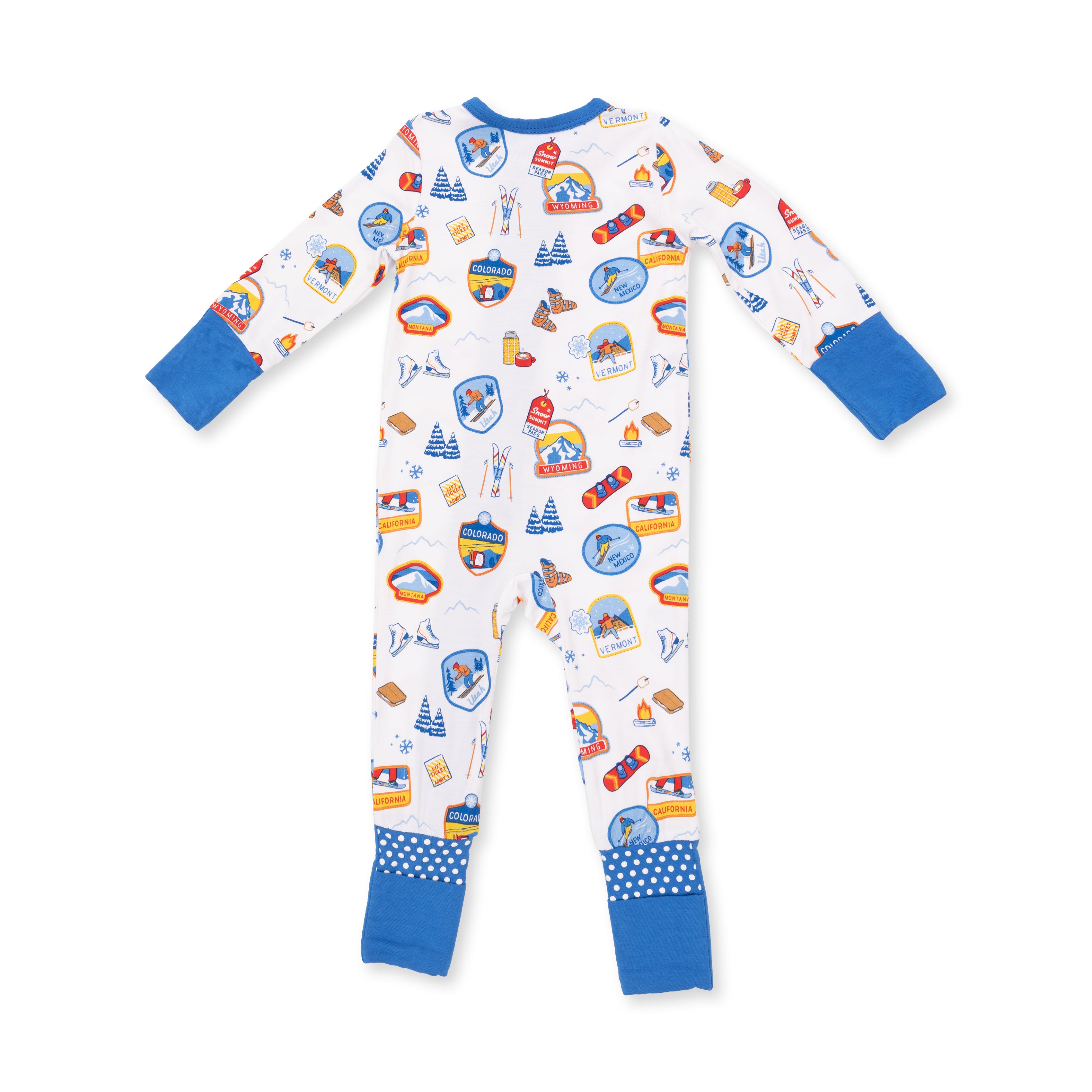 Angel Dear Vintage Ski Patches Convertible Romper