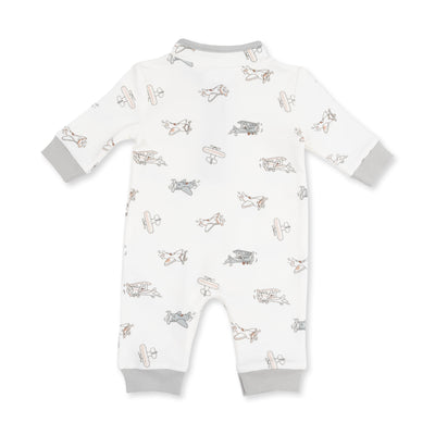 Angel Dear Vintage Airplane Pilots Zip Neck Romper
