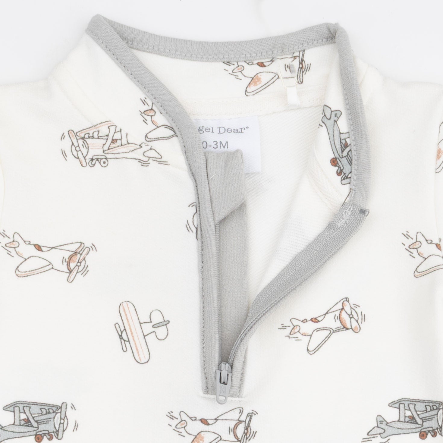 Angel Dear Vintage Airplane Pilots Zip Neck Romper