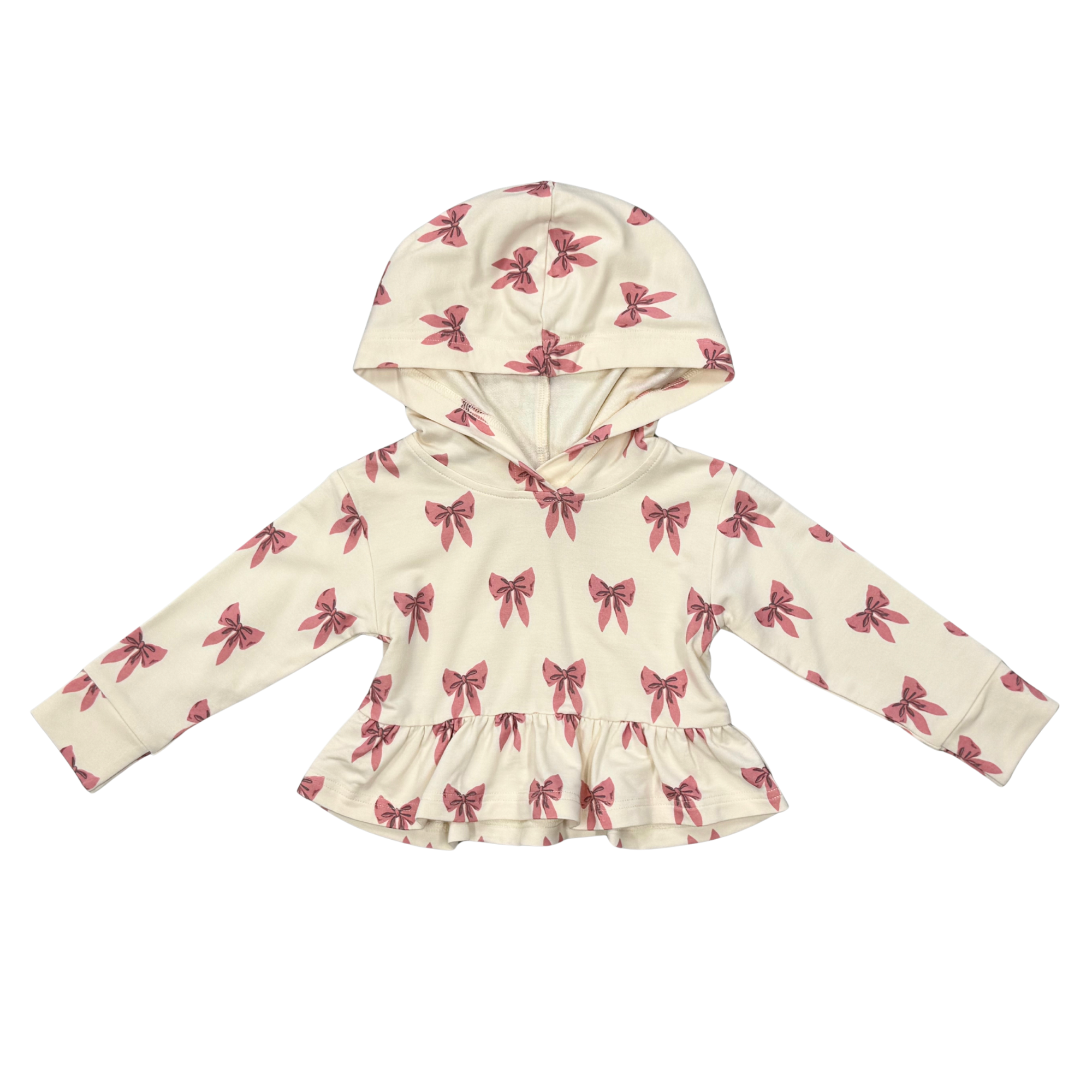Rose Elegance Peplum Hoodie and Flare Pant Set