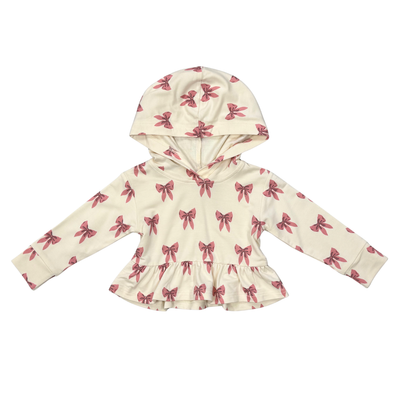 Rose Elegance Peplum Hoodie and Flare Pant Set