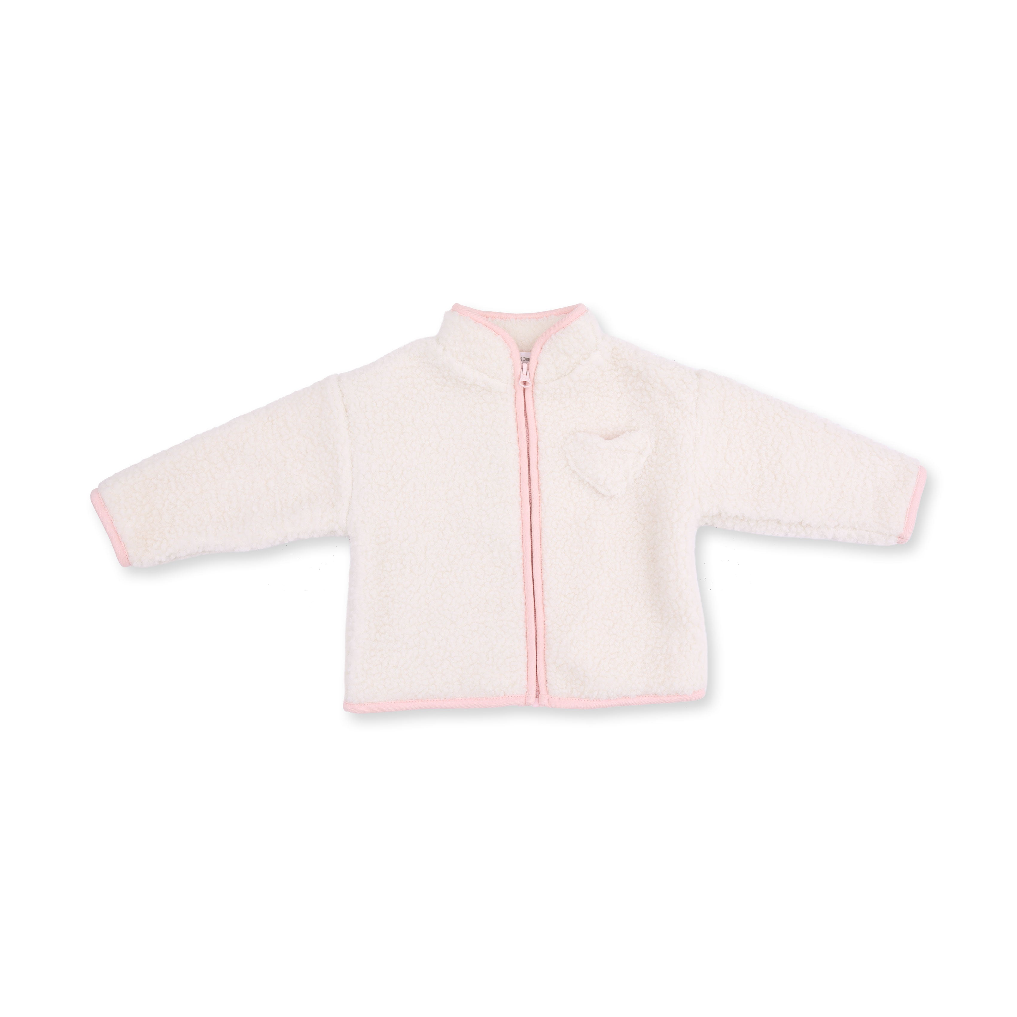Angel Dear Sherpa Zip Jacket With Lining Pink