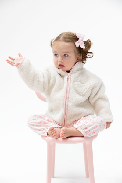 Angel Dear Sherpa Zip Jacket With Lining Pink