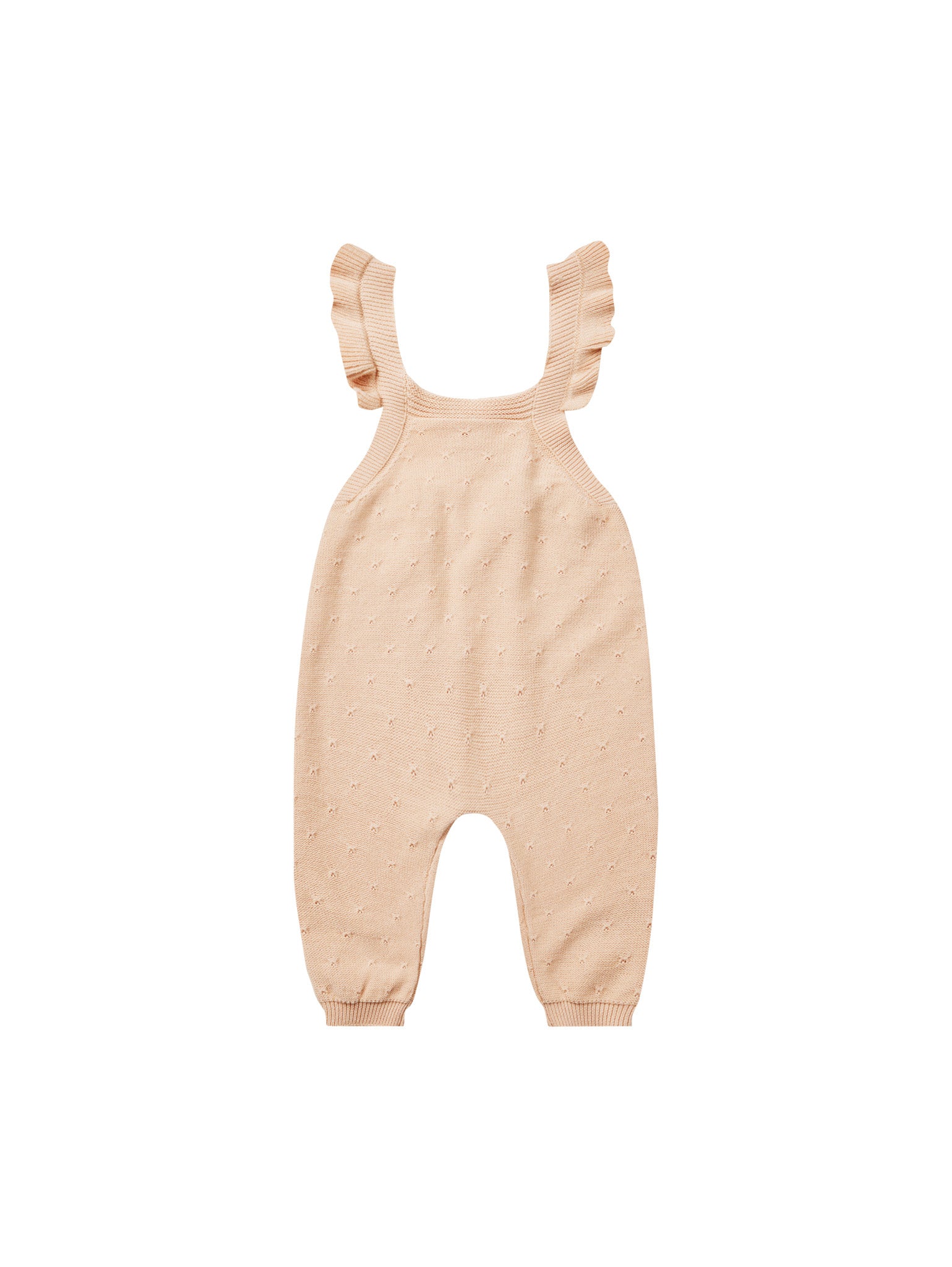 Pointelle Knit Overalls - Shell