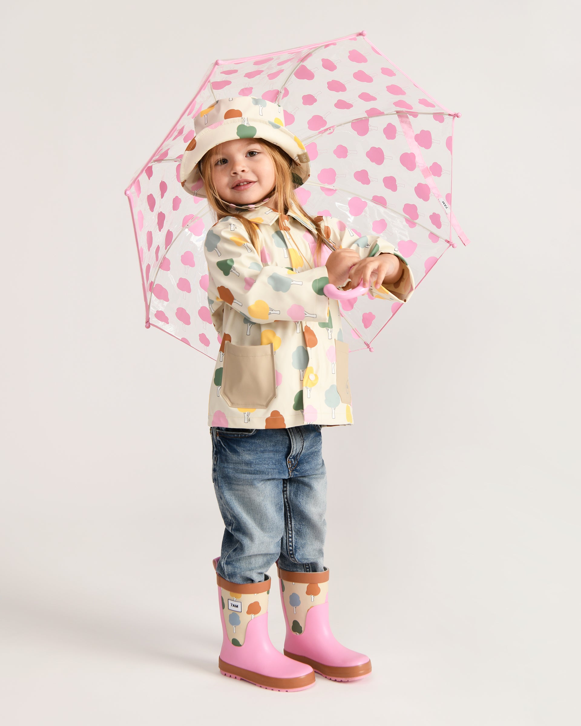 Pink Cloud Print Umbrella - Twinkle Twinkle Little One