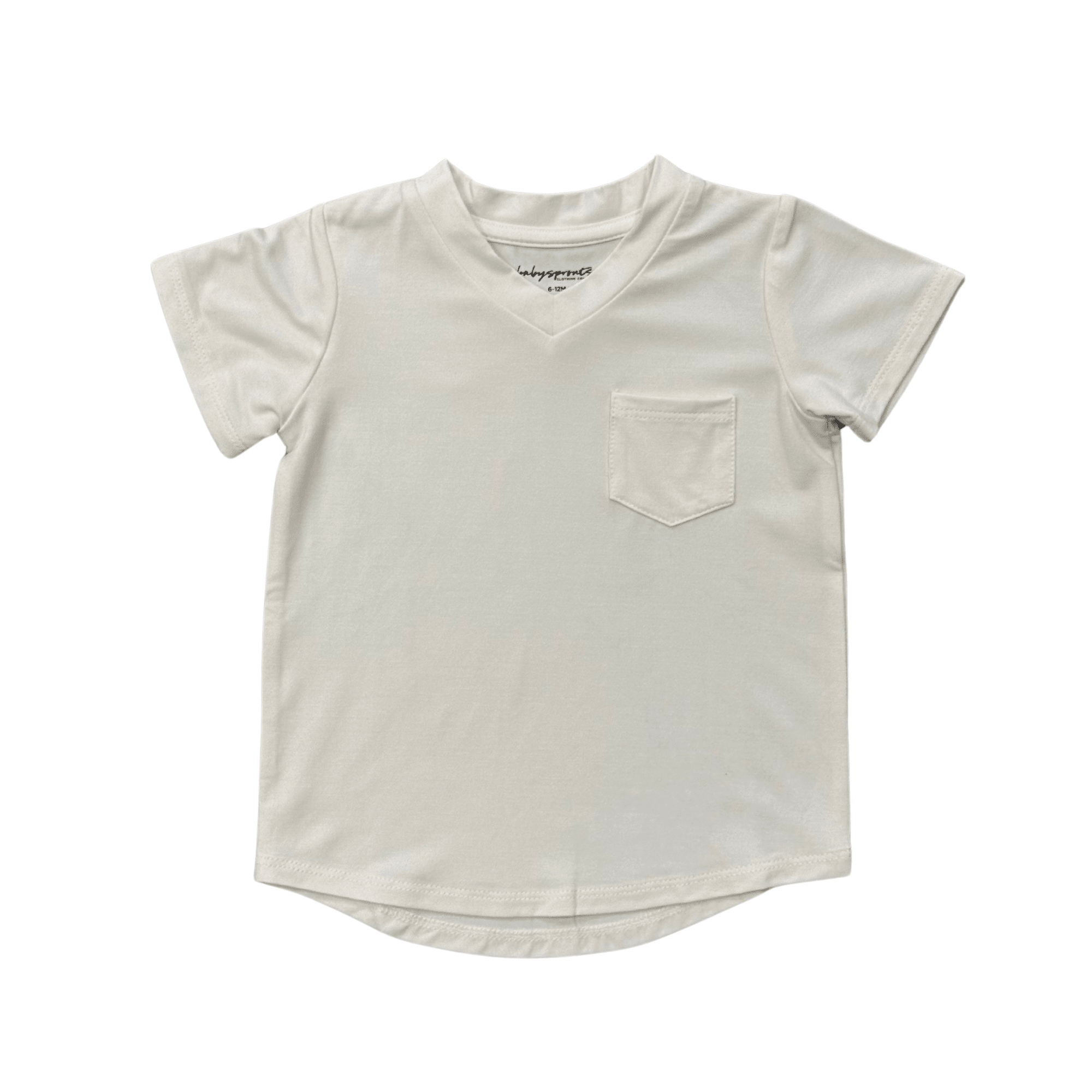 V-Neck Pocket Tee - Off White