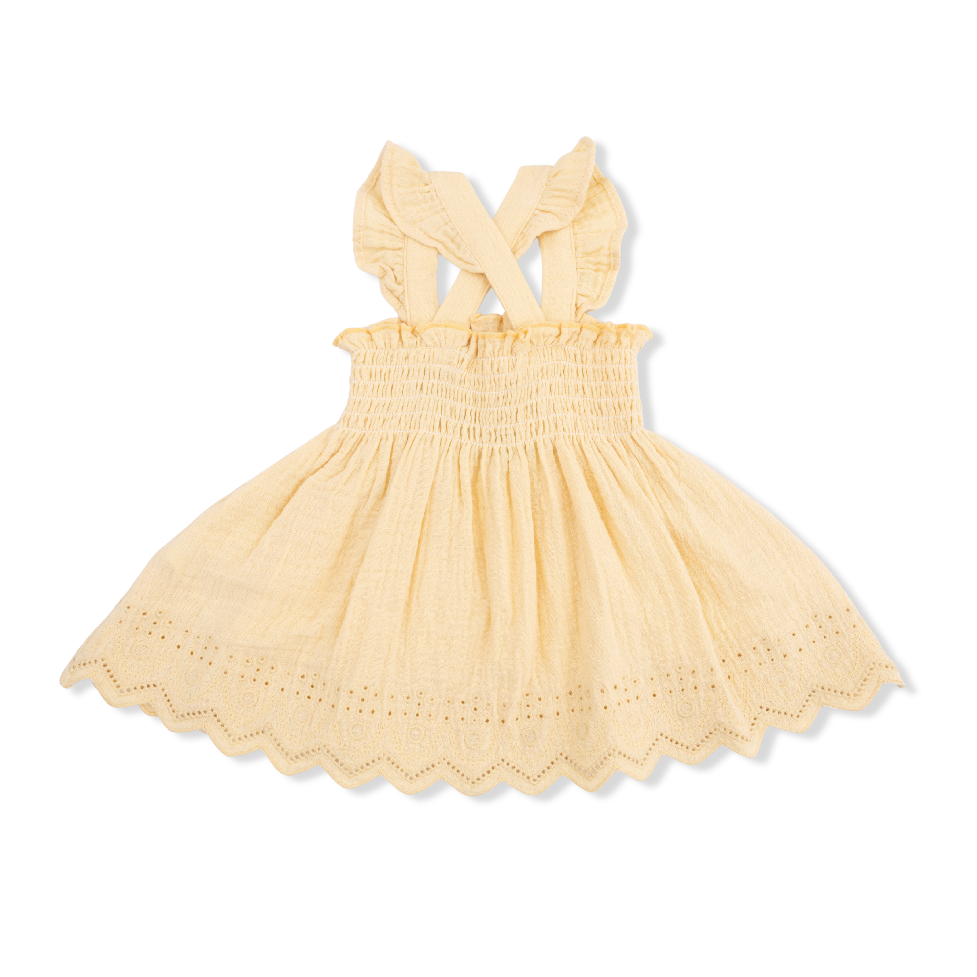 Smocked Top With Bloomer - Solid Muslin Italian Straw
