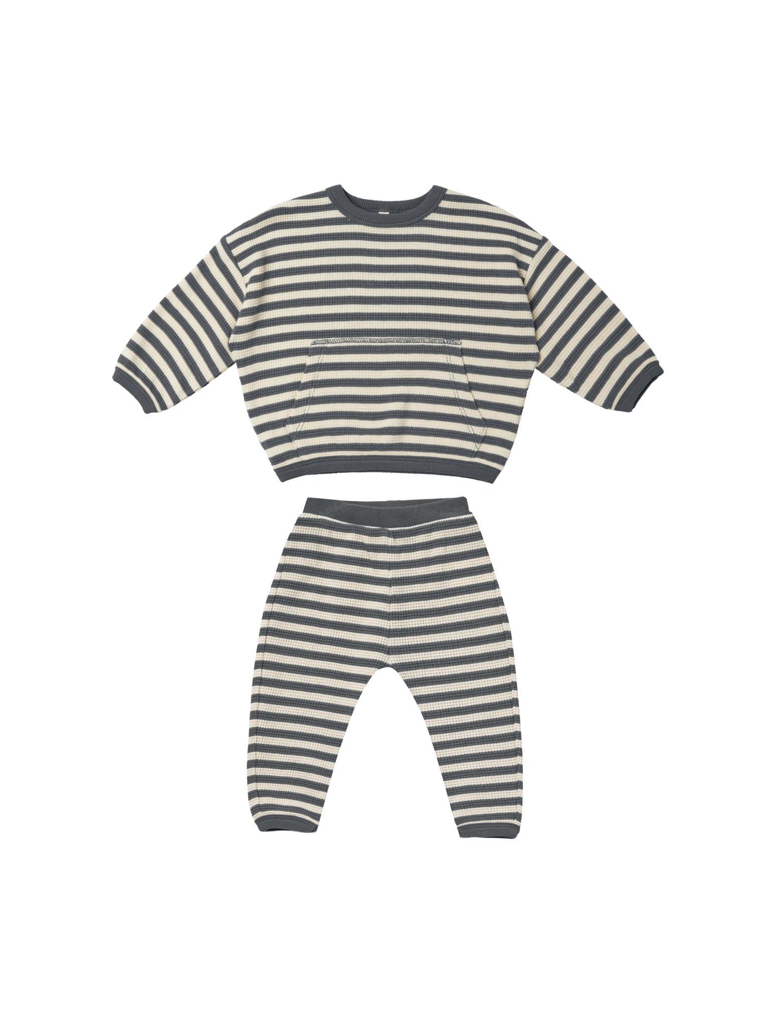 Navy Stripe Waffle Sweater & Pant Set - Twinkle Twinkle Little One