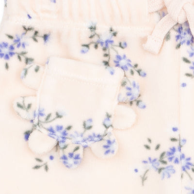 Angel Dear Sweet Hanna Floral Velour Oversized Sweatshirt and Wide Leg Pant